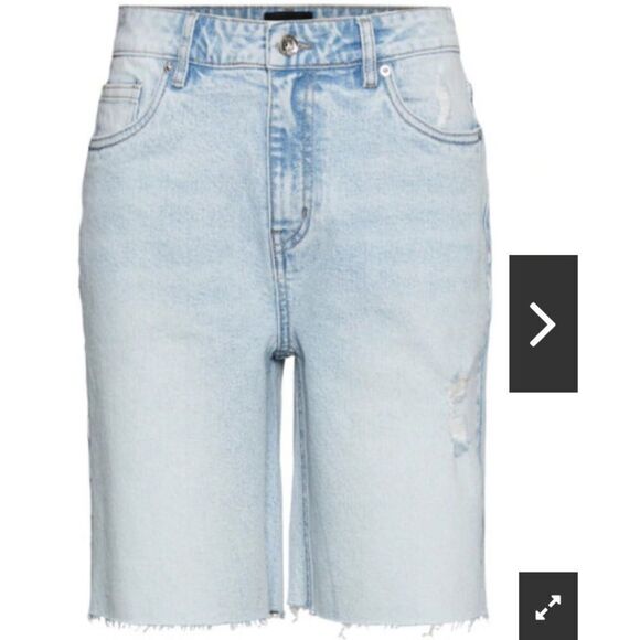VERO MODA VMBRENDA HR LONG SHORTS MIX GA NOOS LIGHT BLUE 16 NWT - Picture 1 of 6